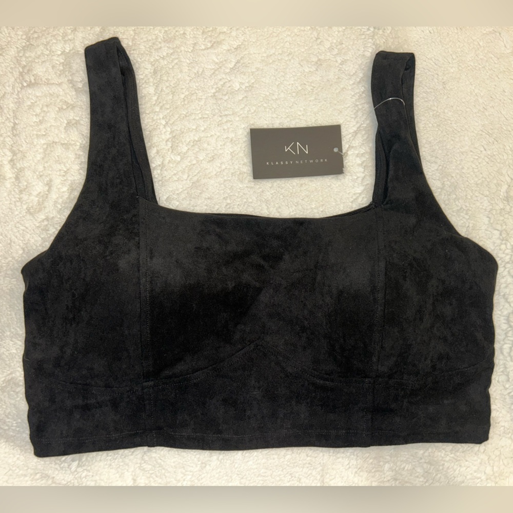 Klassy Network - NWT XL Suede Crop Top